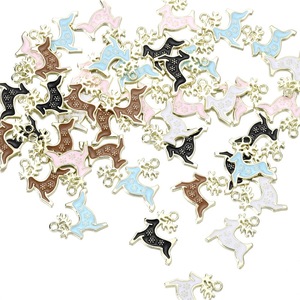 Pendentif en alliage de coccinelle rouge et jaune pour attaches de cheveux, bijoux faits à la main, cadeau DIY - Product Image 3