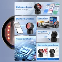 Escáner de Código de Barras Manos Libres JR Serie T27, Plataforma con Conexión Bluetooth 5.0, Lector de Pantalla, Papel y QR, Dispositivo para Contador de Boletos y Terminal