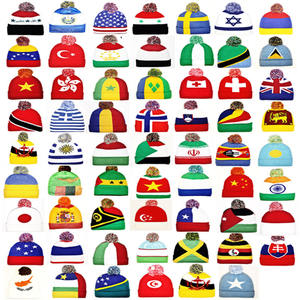 Bonnet de <span class=keywords><strong>ski</strong></span> en tricot doux et chaud avec motif jacquard personnalisé, bonnet à drapeau pour hommes et femmes - Product Image 6