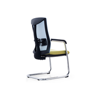 Chaise de réunion de bureau ergonomique moderne en tissu maillé avec base en acier inoxydable et réglage pneumatique de la hauteur