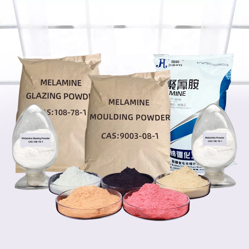 Порошок из меламиновой смолы CAS 108-78-1, 99.8% химический Меламиновый формальдегидный формовочный порошок, Меламиновый глазированный порошок