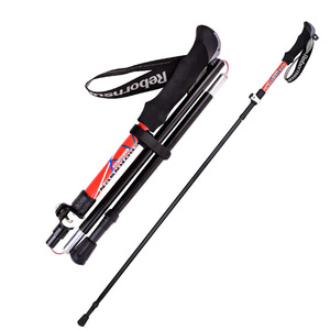 Bastón de Trekking Plegable aleación de aluminio cinco ultraligero telescópico al aire libre ultra corto <span class=keywords><strong>trail</strong></span> running muleta bastón - Product Image 5
