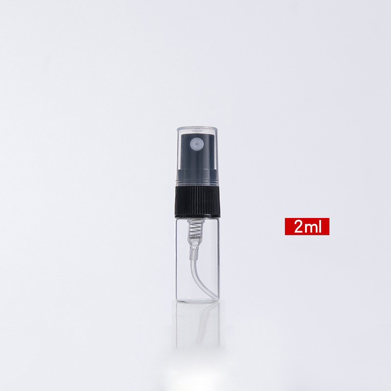 Bottiglia Trasparente + Spruzzatore Nero + Coperchio Trasparente