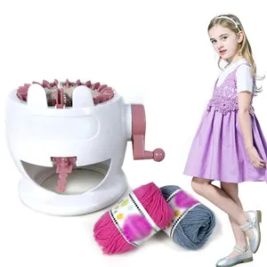 Máquina de tejer juguetes para niños 2023 juguete para niñas tejido creativo bufanda conjunto artesanal