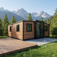Maison conteneur moderne pliable et extensible, confortable, mobile, deux chambres, appartement, bureau, résistant aux ouragans