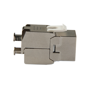 Tùy chỉnh Hợp kim kẽm 180 Độ RJ45 kết nối <span class=keywords><strong>FTP</strong></span> cat6A RJ45 <span class=keywords><strong>8P8C</strong></span> RJ45 toolless Keystone Jack Cat6 RJ45 Coupler - Product Image 5