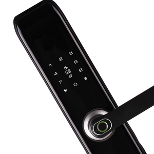 <span class=keywords><strong>Serrure</strong></span> de porte coulissante intelligente en verre à empreintes digitales, ce verrou électrique s'ouvre à distance avec une application de verrouillage, 4 pièces - Product Image 2