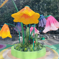 Vv112 Große Induktion blühende Straßen lampe Rose Trompete Automatisches Öffnen und Schließen des Gas modells Flower Park Interactive Device