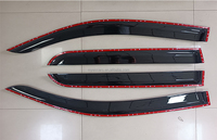 Visera para Ventana de GWM Cannon Great Wall Poer 2020-2026, Color Negro Ahumado, Acrílico, Parasol para Puerta, Protector de Lluvia, Deflector de Viento