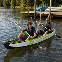 Kayak gonflable pliable pour 2 personnes OEM avec logo et emballage personnalisés, matériau PVC, longueur supérieure à 4 m