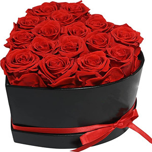 Most popular factory supply eternal roses preserved roses heart shaped gift box for valentines