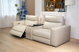 Sofá Seccional en Forma de L de Lujo para Sala de Estar, Muebles para el Hogar, Conjuntos de Sillones Reclinables de Cuero con Refrigerador y Altavoz - Product Image 4