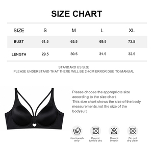 Soutien-gorge sans couture <span class=keywords><strong>noir</strong></span> pour femme, modèle cœur ajouré, sexy, en gelée, pour femme - Grande Vente - Product Image 6