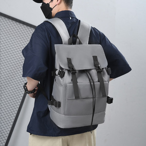 Cross-border North America Europe Flip-on Drawstring Large Capacity <b>Backpack</b> Casual Trendy Cool Men's Casual Travel <b>Backpack</b> - Product Image 2