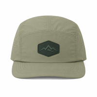 Gorra de béisbol para exteriores de nailon de 5 paneles con parche de TPU, ligera, suministro OEM directo de fábrica para compradores de artículos de senderismo, con logotipo y color personalizados.