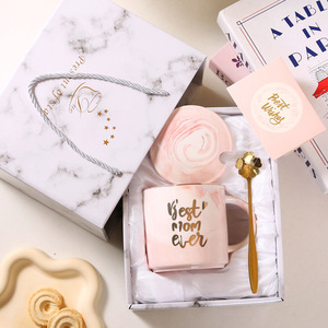 Wholesale Marble Ceramic Cup Best Mom Ever Coffee Mug with Gift Box - Product Image 2