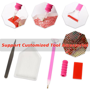 Kit Pittura Diamante 5D Paesaggio con Effetto Polvere di Fata, su Tela Vellutata Premium, Motivo Case Colorate, per Adulti - Product Image 5