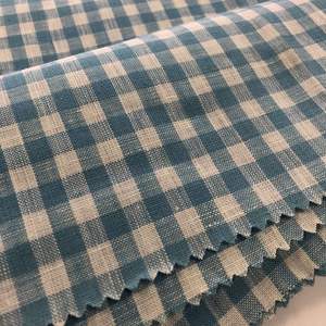Shaoxing-tela de lino a cuadros 100% pura, tejido de camisa de lino, tejido de lino Slub, venta al por mayor - Product Image 5