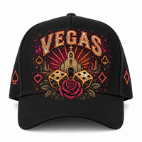 Cappello da Baseball Personalizzato con Stampa Vintage in Stile Old English, 5 Pannelli, Visiera Curva, Stile Dad Hat, Streetwear Urbano West Coast, Vendita all'Ingrosso