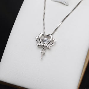 จี้เงินแท้ S925 รูปมงกุฎประดับมุก 7-15 เม็ด สำหรับทำเครื่องประดับ DIY แบบกึ่งสำเร็จรูป 693 - Product Image 3