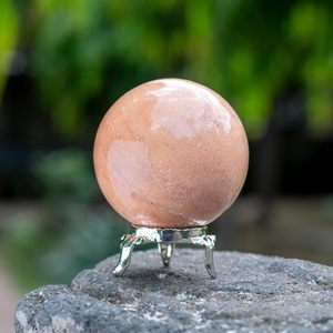 Natural Peach Moonstone <b>Crystal</b> <b>Sphere</b> 40-60mm Polished Hand-Made Gemstone for Home Decor <b>Crystal</b> Collection Wholesale ALIZA - Product Image 3