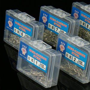 Hameçon de pêche 100 pièces/boîte hameçon en acier à haute teneur en carbone avec un clou pour la pêche sauvage et la pêche en mer <span class=keywords><strong>dorade</strong></span> - Product Image 3