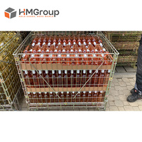Conteneur d'industrie vinicole personnalisé, empilable et pliable pour le stockage des bouteilles