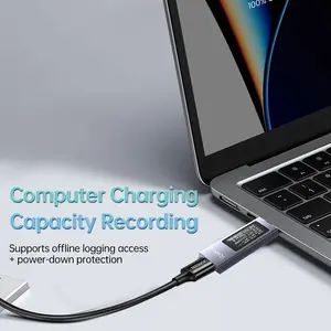 Telefon şarj cihazı DC 4-30V 0-12A için KWS-2301C çok fonksiyonlu dijital ekran DC gerilim ampermetre güç ölçer tip-c - Product Image 5