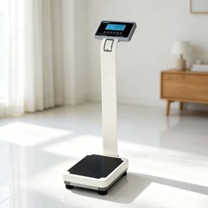 Báscula Digital de Altura y <span class=keywords><strong>Peso</strong></span> <span class=keywords><strong>con</strong></span> Capacidad de 200 kg, Báscula <span class=keywords><strong>con</strong></span> Barra de Medición de Altura de 210 cm, Báscula de Medición Corporal para Uso Hospitalario - Product Image 1