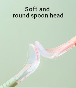 Cuchara de barro para raspar frutas de bebé, cuchara de acero inoxidable suave para alimentación, cuchara de fruta fácil de <span class=keywords><strong>comer</strong></span> para bebé, suministros para madre y bebé - Product Image 2