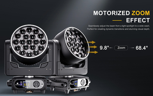 SHEHDS Nouveauté 19x15W 19x25w 19x20w Fonctionnement silencieux Zoom Wash Moving Head Light RGBWAUV pour église, théâtre, <span class=keywords><strong>mariage</strong></span> - Product Image 4