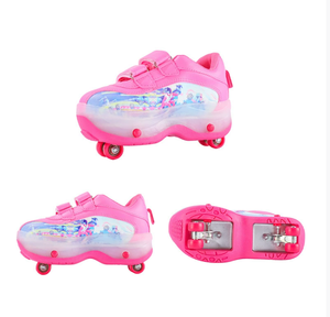 Zapatos de Patinaje <span class=keywords><strong>con</strong></span> <span class=keywords><strong>Ruedas</strong></span> Ajustables Personalizados por el Fabricante, Zapatos de Patinaje <span class=keywords><strong>con</strong></span> Parte Superior de PU Resistente a la Abrasión <span class=keywords><strong>para</strong></span> Niños, <span class=keywords><strong>Niñas</strong></span>, Adultos - Product Image 1