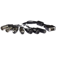 Cable de Conexión Analógico RME Chapado en Oro, Fibra Óptica 4K Balanceada B09632XLRMKH, 15 Pines D-Sub, 4x XLR, 2x MIDI, 1x Teléfono, PVC Puro