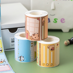 Pull-out Cartoon <b>Note</b> Box Creative <b>Sticky</b> <b>Notes</b>, High Aesthetic Full Adhesive Correction Memo Stickers for School Office Daily U - Product Image 5