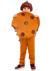 Disfraz de Halloween de Galleta con Chispas de Chocolate Unisex para Niños, Divertido Disfraz Infantil con Temática de Comida, Material de Poliéster, Venta al Por Mayor - Product Image 2
