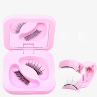 Heart Girl 2025, las Más Nuevas Pestañas Postizas Magnéticas Negras de Alta Gama, Reutilizables, de Aspecto Natural, con 2 Aplicadores Magnéticos, Tira Completa