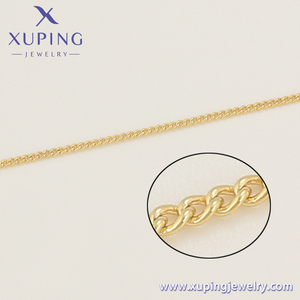 <span class=keywords><strong>Xuping</strong></span>-collar de oro de 14 quilates para hombre, Gargantilla neutral, <span class=keywords><strong>material</strong></span> de cobre, protección ambiental, joyería simple, nuevo diseño, A00725711 - Product Image 4