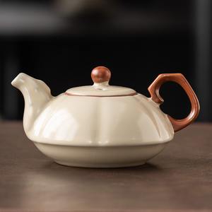 MSH Rice Yellow Ru Kiln Tetera Nuevo juego de té Kung Fu <span class=keywords><strong>Xi</strong></span> Shi Tetera Adornos - Product Image 1