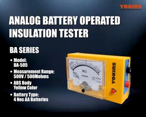เครื่องทดสอบฉนวนแบบอนาล็อก 500V 500M ใช้แบตเตอรี่ |   ผลิตในอินเดีย |   ความแม่นยำสูง 5% |   การป้องกันระดับ IP65 |   1 ปี - Product Image 5