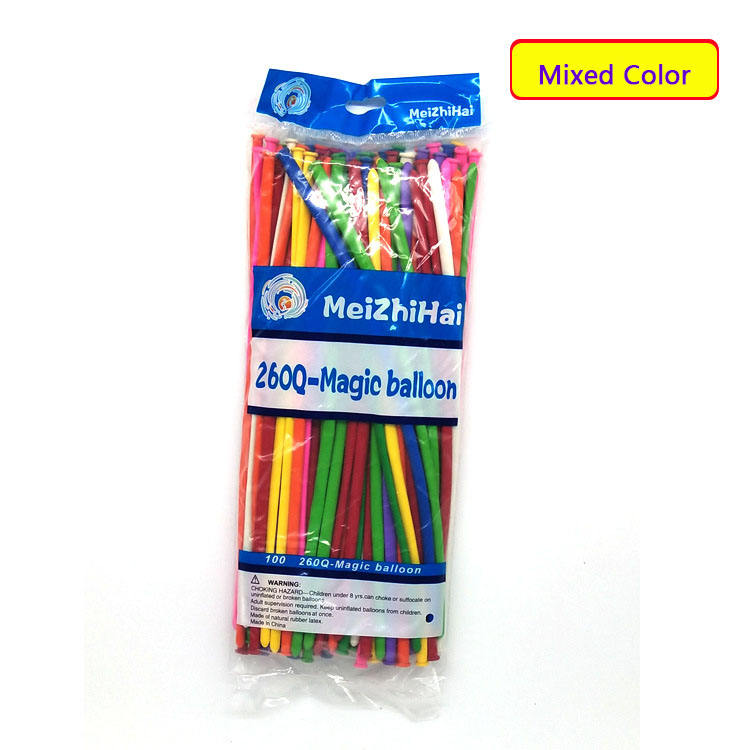 Wholesale High Quality 1.8g Twist Retro 260Q Long Latex Balloon Assorted Color Thickening Twisting Balloons 100pcs Per Pack