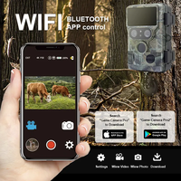 Caméra de chasse WiFi 60MP 4K à double objectif, capteur CMOS 13MP et 2MP, étanche IP66, vision nocturne 20m