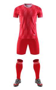 Custom Practice Lattice Men Football <strong>Jerseys</strong> Shirts &amp; Tops <strong>Blue</strong> and White Soccer Uniforms Sets - Product Image 6