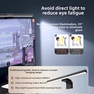 Lámpara LED Atenuable con Sensor Táctil, Alimentada por USB, con Protección Ocular Asimétrica, Marca OEM Transfronteriza, para Monitor de Portátil, con Clip para Colgar - Product Image 3