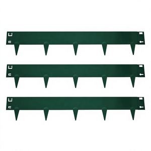 Sunnydaze Barrera de borde de césped de jardín de acero resistente de 16 pies de largo Bordes de borde de paisaje flexibles para terraza de paisajismo - Product Image 1