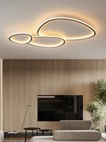 Plafonnier moderne à trois têtes en laiton blanc/noir