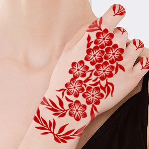 Fournitures Personnalisées Art Corporel Temporaire Tatouages au Henné Modèles de Pochoirs Imperméables pour Main Visage Peinture Modèles d'Autocollants - Product Image 3