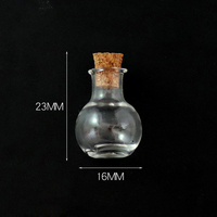 Mini-bocal irrégulier réutilisable en verre borosilicate avec bouchon en liège pour flacons à vœux – Vente en gros