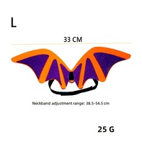 Costume d'Halloween pour animaux de compagnie en coton, vêtements pour chiens et chats avec design ailes de chauve-souris, couleurs et tailles personnalisables