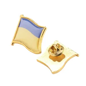 Hot Sale Gold Plated Custom Flag Epoxy High Quality And Simple Generous Lapel Pin