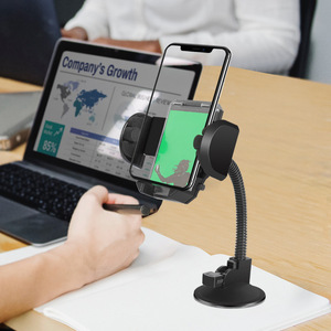 Baimo Car Phone Mount Suction Cup Universal Windshield Air <b>Vent</b> Holder Black ABS Material Model 2081 - Product Image 4